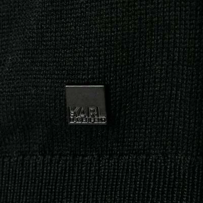 KARL LAGERFELD Troyer 655005/0/512399/990 Merinowolle, Schwarz 6 KARL LAGERFELD Troyer 655005/0/512399/990 Merinowolle, Schwarz – Bild 4