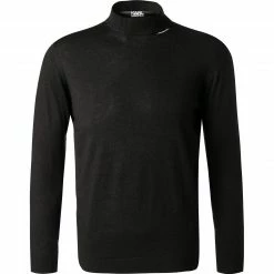 KARL LAGERFELD Pullover 655050/0/512306/990 Stehkragenpullover, Wolle-Seide, Schwarz