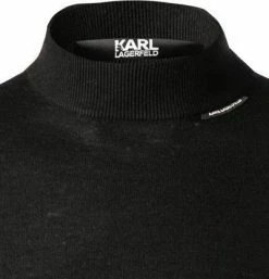 KARL LAGERFELD Pullover 655050/0/512306/990 Stehkragenpullover, Wolle-Seide, Schwarz -striangebote 380301 norm2