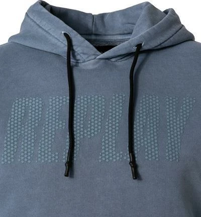 Replay Sweatshirt M3524.000.190A/787 Hoodie, Baumwolle, Hellblau 5 Replay Sweatshirt M3524.000.190A/787 Hoodie, Baumwolle, Hellblau – Bild 3