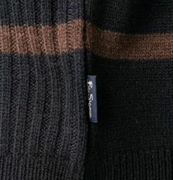 Ben Sherman Pullover 0065560/025 Rollkragenpullover, Regular Fit, Wolle, Nachtblau gestreift, Nachtblau -striangebote 380377 norm3