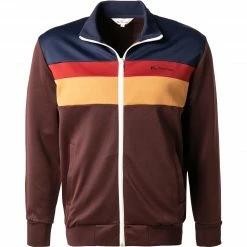 Ben Sherman Sweatjacke 0065566/545 Baumwolle, Bordeaux gestreift, Bordeaux
