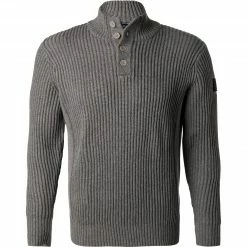 NORTH SAILS Pullover 699439-000/0928 Troyer, Bio Baumwolle, Grau meliert, Mittelgrau
