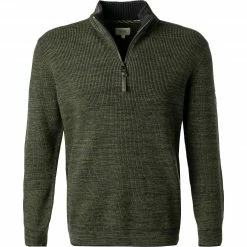 camel active Pullover 409586/6K06/93 Troyer, Baumwolle, Jägergrün-schwarz meliert, Jägergrün