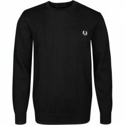 Fred Perry Pullover K2554/102 Baumwolle, Schwarz