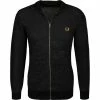 Fred Perry Cardigan K2551/102 Baumwolle, Anthrazit-schwarz meliert, Schwarz -striangebote 380660 master