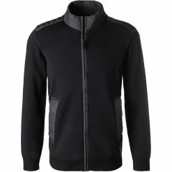Maerz Strickjacke 559901/595 Baumwolle-Schurwolle, Schwarz