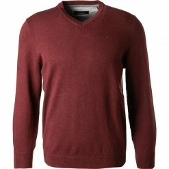 Daniel Hechter V-Pullover 65020/112805/370 Regular Fit, Baumwolle, Bordeaux meliert, Bordeaux