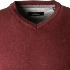 Daniel Hechter V-Pullover 65020/112805/370 Regular Fit, Baumwolle, Bordeaux meliert, Bordeaux -striangebote 380755 norm2