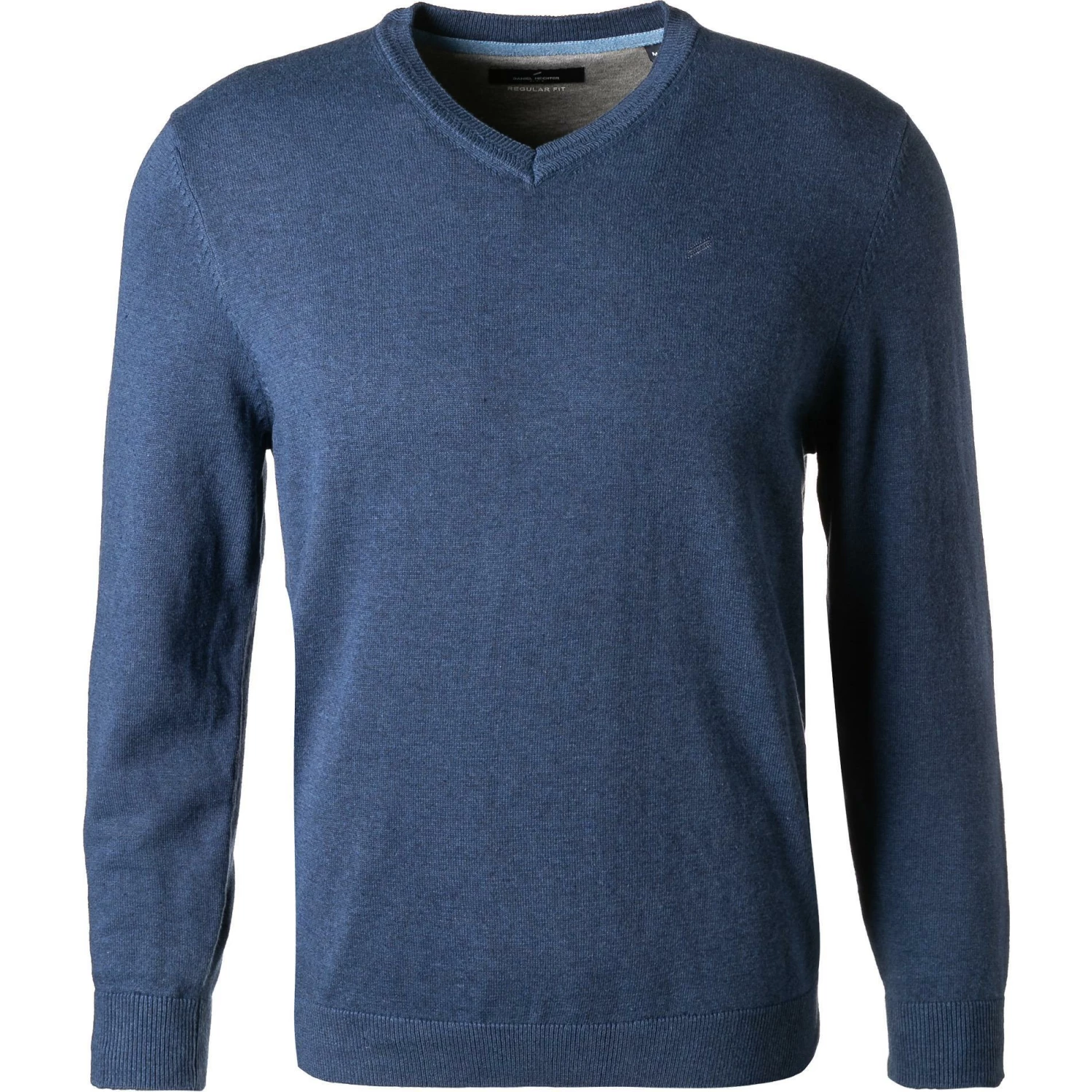 Daniel Hechter V-Pullover 65020/112805/650 Regular Fit, Baumwolle, Denimblau meliert, Denimblau 3 Daniel Hechter V-Pullover 65020/112805/650 Regular Fit, Baumwolle, Denimblau meliert, Denimblau
