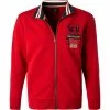 LA MARTINA Sweatjacke SMF308/FP529/06081 Regular Fit, Baumwolle, Rot -striangebote 380792 master
