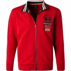 LA MARTINA Sweatjacke SMF308/FP529/06081 Regular Fit, Baumwolle, Rot