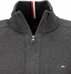Tommy Hilfiger Strickjacke MW0MW11675/P92 Cardigan, Baumwolle-Kaschmir, Dunkelgrau -striangebote 380826 norm2