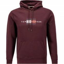 Tommy Hilfiger Hoodie MW0MW20952/XIH Bio Baumwolle, Weinrot