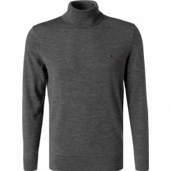 Tommy Hilfiger Pullover MW0MW16527/P93 Rollkragenpullover, Merinowolle waschbar, Grau