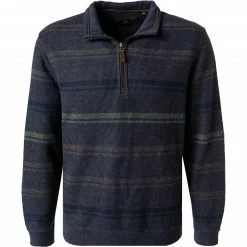 RAGMAN Troyer 3427561/711 Baumwoll-Mix, Dunkelblau gestreift, Dunkelblau