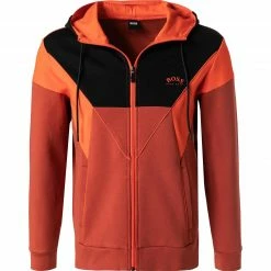 BOSS Sweatjacke Saggy 50457043/611 Baumwolle, Rot