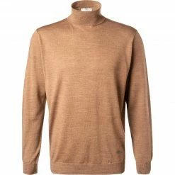 Fynch-Hatton Rollkragenpullover 1221 702/852 Modern Fit, Merinowolle, Camel meliert, Camel