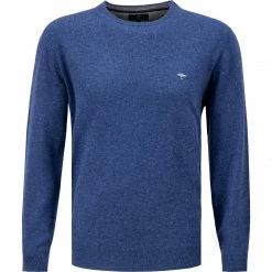 Fynch-Hatton Pullover 1221 800/652 Merinowolle-Kaschmir, Dunkelblau meliert, Dunkelblau