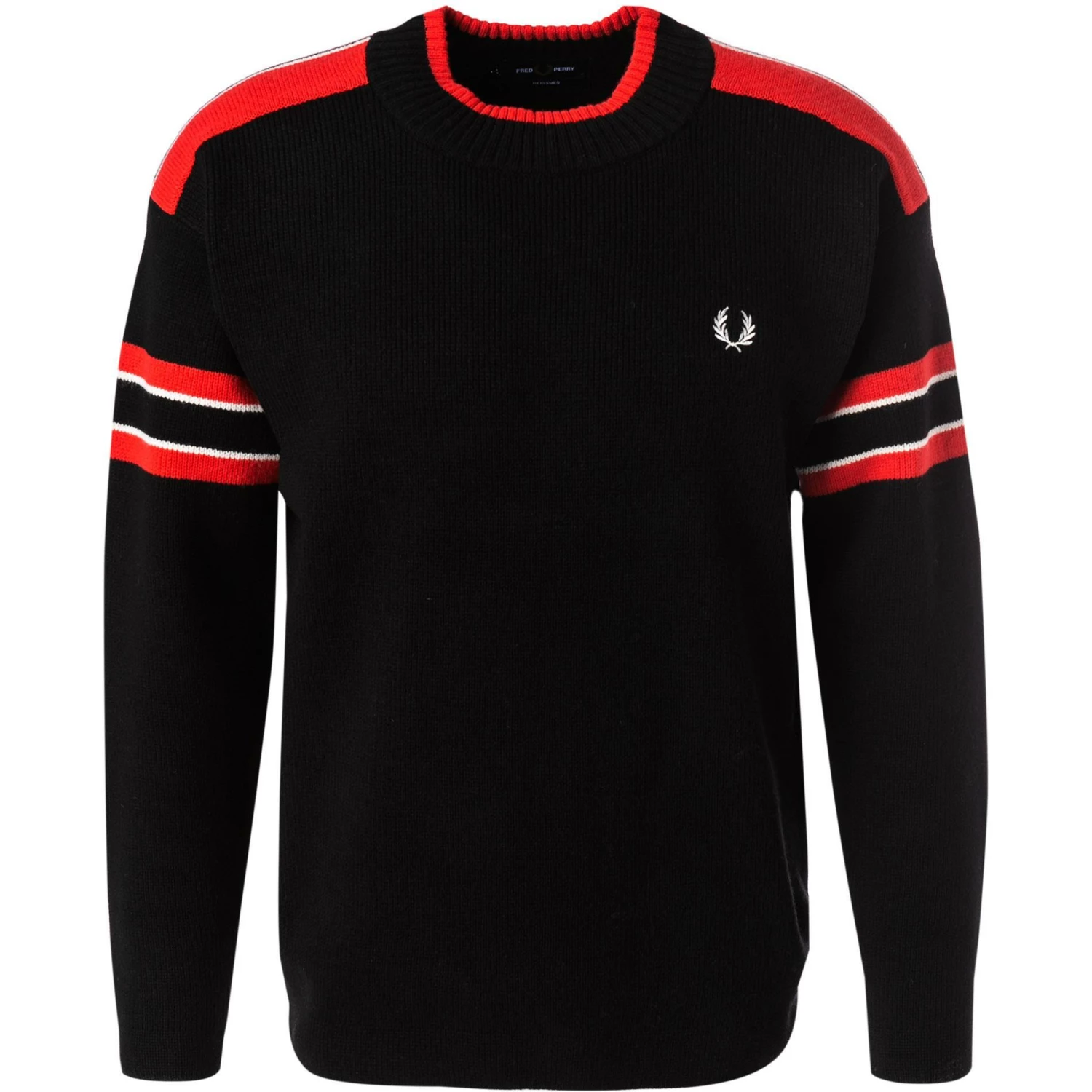 Fred Perry Pullover K2802/102 Wolle, Schwarz 3 Fred Perry Pullover K2802/102 Wolle, Schwarz