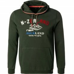 N.Z.A. Hoodie 21HN315/1701 Baumwolle, Jägergrün
