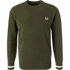 Fred Perry Pullover K9535/408 Wolle, jägergrün, Jägergrün