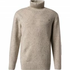 Fynch-Hatton Rollkragenpullover 1221 401/807 Merinowolle-Alpakawolle, Kitt meliert, Kitt