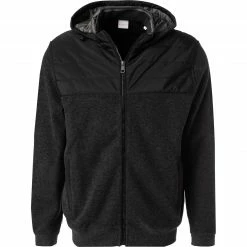 bugatti Strickjacke 8750/85064/280 Baumwolle, Schwarz meliert