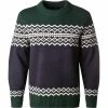Gant Pullover 8060016/433 Wolle, Nachtblau-grün, Nachtblau -striangebote 381365 master