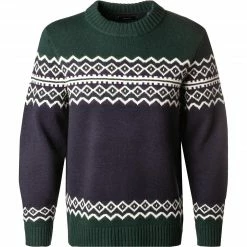 Gant Pullover 8060016/433 Wolle, Nachtblau-grün, Nachtblau