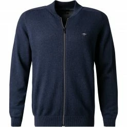 Fynch-Hatton Cardigan 1000 204/680 Strickjacke, Baumwolle, Dunkelblau meliert, Dunkelblau