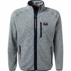 N.Z.A. Cardigan 21KN372/1870 Mikrofaser, Grau meliert, Grau