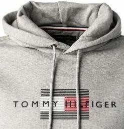 Tommy Hilfiger Hoodie MW0MW20952/P91 Bio Baumwolle, Hellgrau meliert, Hellgrau -striangebote 381708 norm2