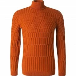 HUGO Pullover Smaximon 50456014/229 Rollkragenpullover, Schurwolle, Rost