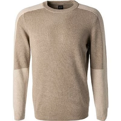 BOGGI MILANO Pullover BO21A0218/03 Wolle-Kaschmir, Taupe 4 BOGGI MILANO Pullover BO21A0218/03 Wolle-Kaschmir, Taupe – Bild 2