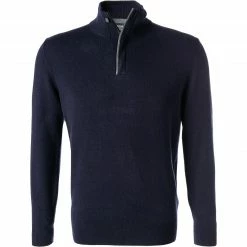 BOGGI MILANO Pullover BO21A0201/01 Troyer, Merinowolle-Kaschmir, Navy