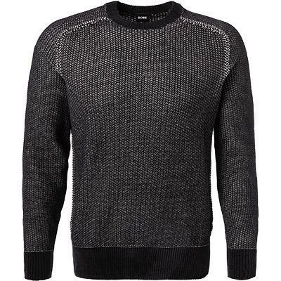 BOSS Pullover Katchy 50461378/001 Baumwolle, Schwarz meliert, Schwarz 4 BOSS Pullover Katchy 50461378/001 Baumwolle, Schwarz meliert, Schwarz – Bild 2