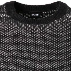 BOSS Pullover Katchy 50461378/001 Baumwolle, Schwarz meliert, Schwarz 9 BOSS Pullover Katchy 50461378/001 Baumwolle, Schwarz meliert, Schwarz -striangebote 382007 norm2