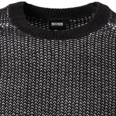 BOSS Pullover Katchy 50461378/001 Baumwolle, Schwarz meliert, Schwarz 5 BOSS Pullover Katchy 50461378/001 Baumwolle, Schwarz meliert, Schwarz – Bild 3