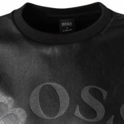 BOSS Sweatshirt Salboa 50456415/001 Baumwolle-Kunstleder, Schwarz -striangebote 382016 norm2