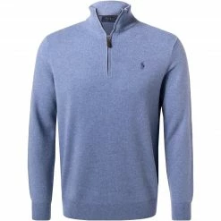 Polo Ralph Lauren Pullover 710723053/016 Troyer, Wolle, Kornblumenblau meliert, Blau