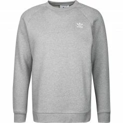 adidas ORIGINALS Essential Crew grey H34642 Sweatshirt, Baumwolle, Hellgrau meliert