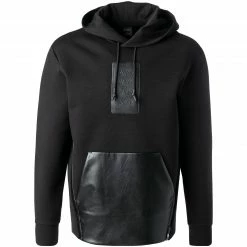 BOSS Hoodie Sly 50456406/001 Baumwolle, Schwarz