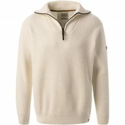 camel active Pullover 409586/6K16/01 Troyer, Baumwolle-Wolle, Wollweiß, Weiß