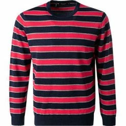 Maerz Pullover 495201/353 Merinowolle, Navy-magenta gestreift, Navy-magenta -striangebote 382814 norm