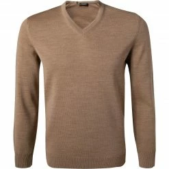 Maerz V-Pullover 470400/150 Modern Fit, Merinowolle, Haselnuss