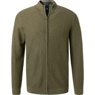 OLYMP Casual Modern Fit Strickjacke 5302/16/47 Baumwolle, Olivegrün, Oliv 4 OLYMP Casual Modern Fit Strickjacke 5302/16/47 Baumwolle, Olivegrün, Oliv – Bild 2