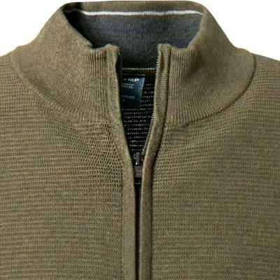 OLYMP Casual Modern Fit Strickjacke 5302/16/47 Baumwolle, Olivegrün, Oliv 5 OLYMP Casual Modern Fit Strickjacke 5302/16/47 Baumwolle, Olivegrün, Oliv – Bild 3