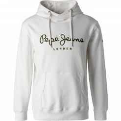 Pepe Jeans Hoodie George PM582089/800 Baumwolle, Weiß
