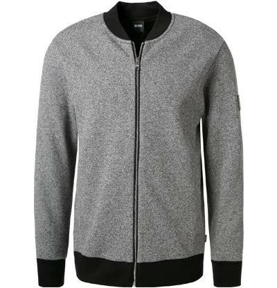 BOSS Sweatjacke Skiles 50461364/001 Baumwolle, Schwarz meliert , Schwarz 4 BOSS Sweatjacke Skiles 50461364/001 Baumwolle, Schwarz meliert , Schwarz – Bild 2